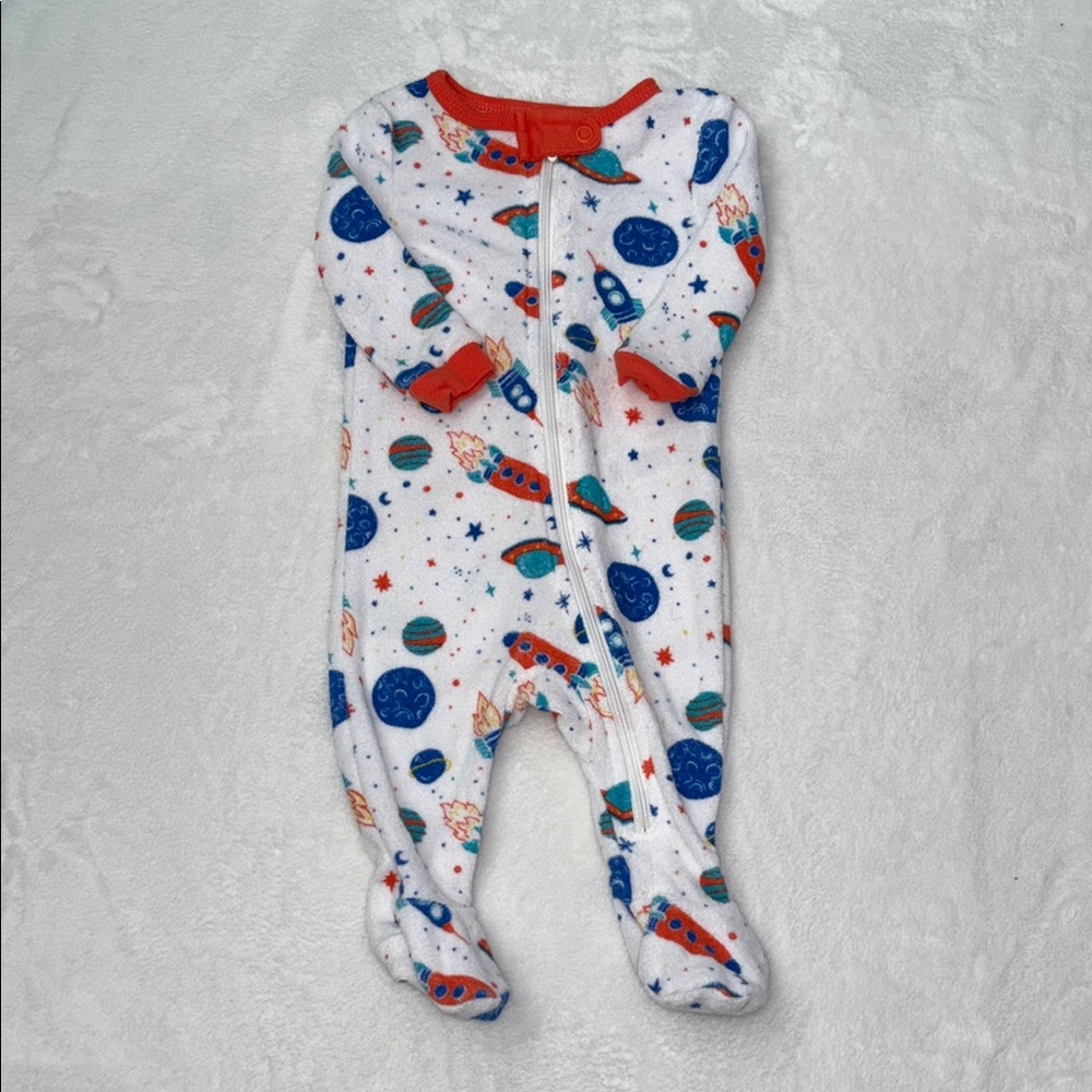 Joe fresh Space-Themed footie/ sleeper One Piece zipper zip up baby boy